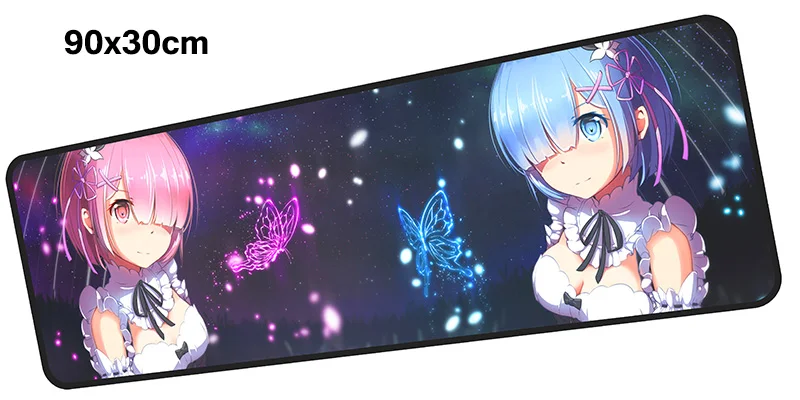Re zero коврик для мыши геймер 900x300 мм notbook коврик для мыши большой игровой коврик для мыши красивый коврик для мыши стол для компьютера padmouse аксессуары