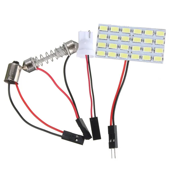 Лучшая цена T 10 24 светодиодный 5730 световая панель SMD чистая белая автомобильная