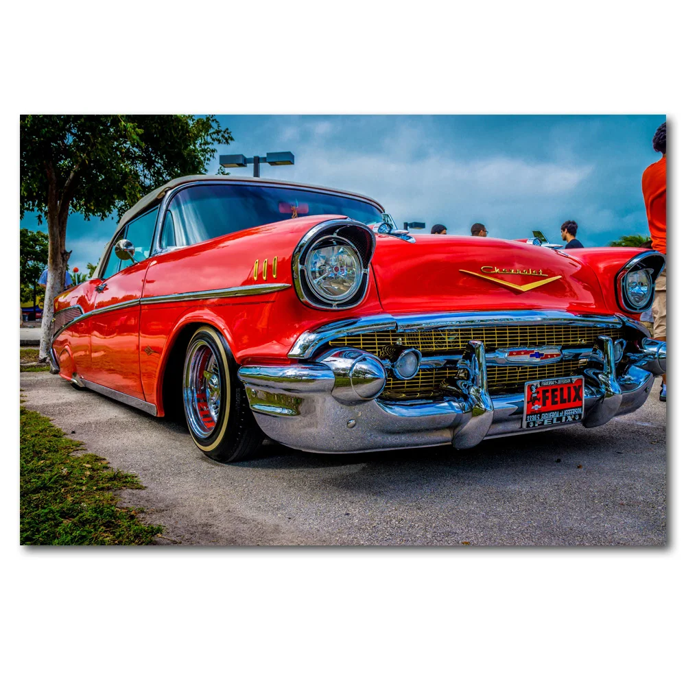Lowrider автомобиля изготовленный на заказ тюнинг ретро автомобиль Wall Art постер