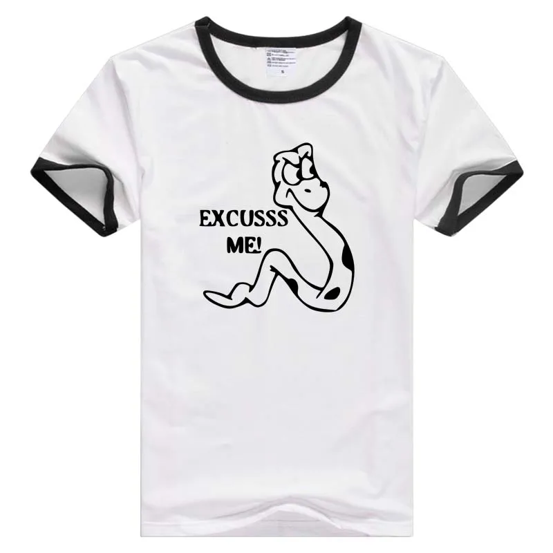 Snake Excusss Me short sleeve casual Men/Women T-shirt Comfortable Tshirt Cool Print Tops GA327 | Мужская одежда