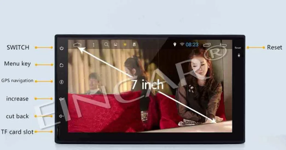 Android 5.1.1 леденец двойной 2 Din 7 "Универсальный автомобильный радиоприемник
