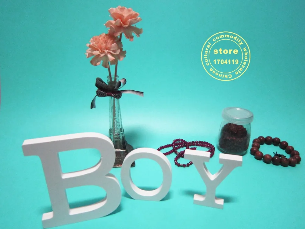 

12CM Wedding Decoration Artificial Wood wooden Letters Wedding Birthday Home wedding decoration White Letters