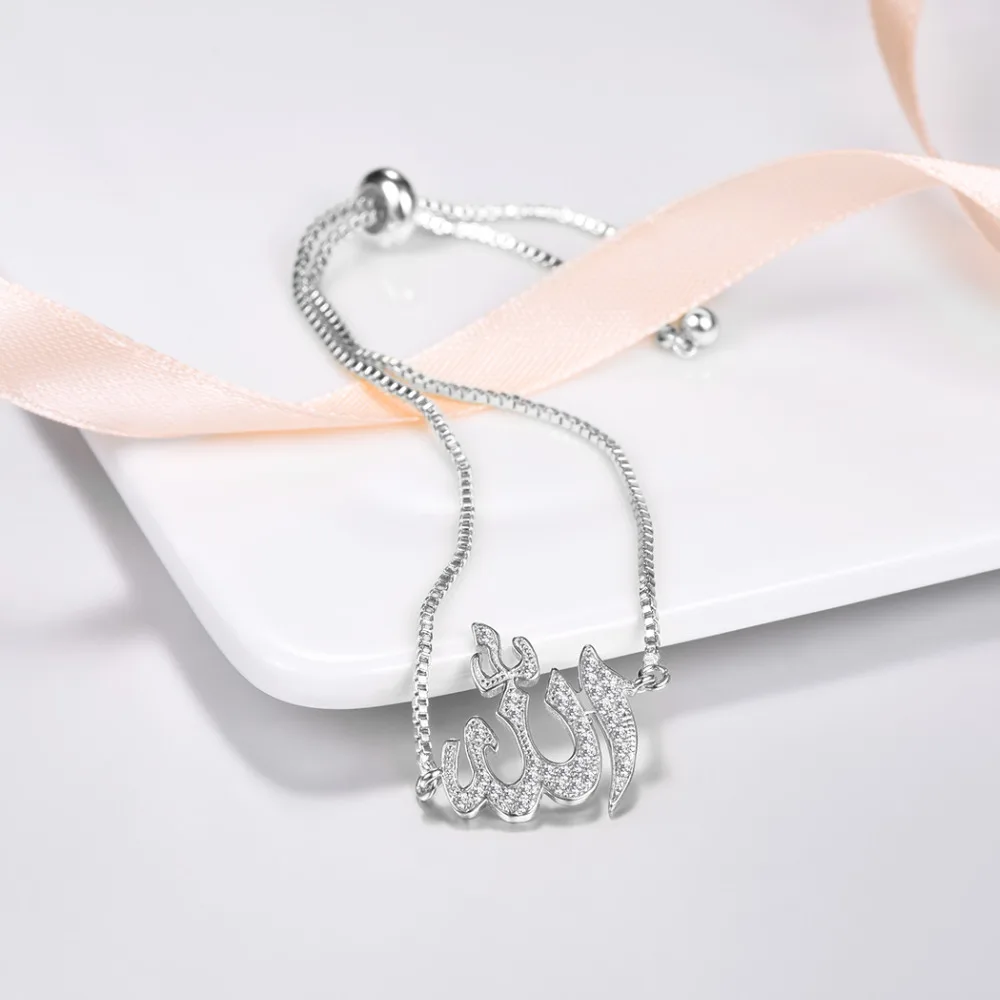 U7 высококачественный медный с фианитами Шарм-браслеты регулируемый религиозный