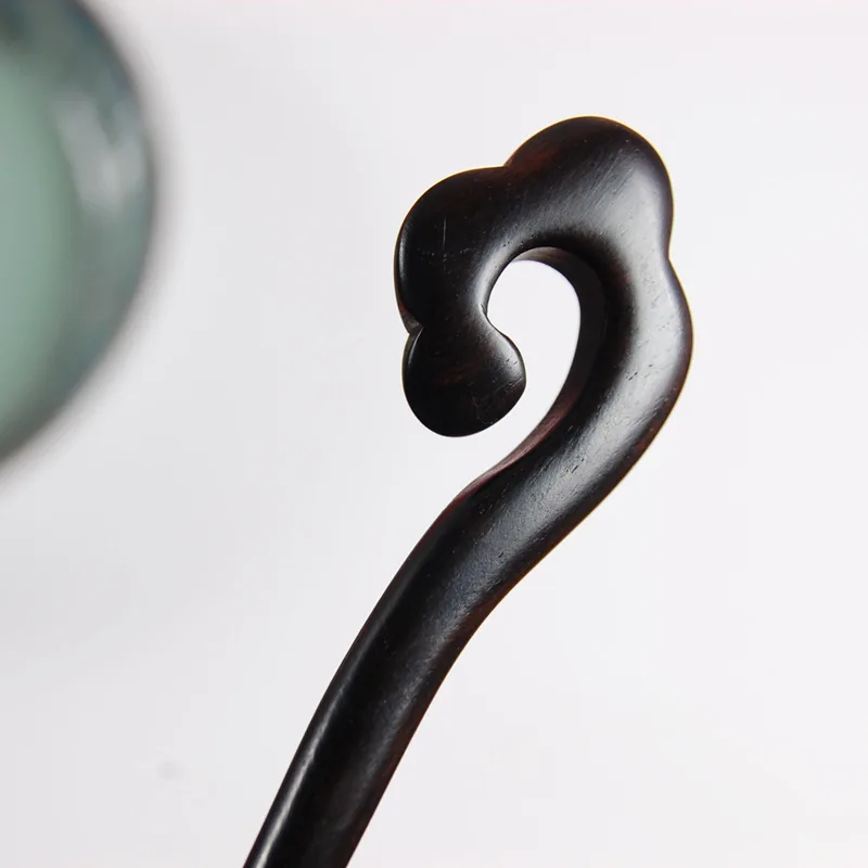 Ancient Sandalwood Wooden Hair Sticks Lucky Auspicious Clouds Hand-carved Ethnic Ebony Headwear Head Jewelry Natural Fragrance | Украшения