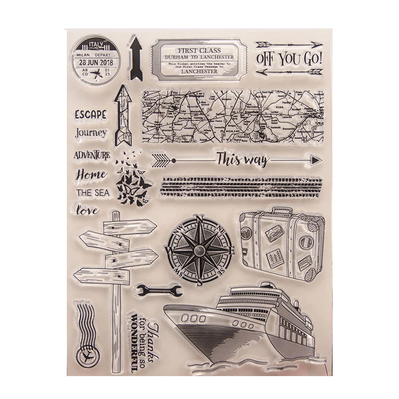 Горячая продажа морских путешествий прозрачные штампы Силиконовое уплотнение