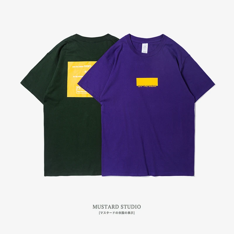 SODA WATER 2018 Mens Clothing Top Tees Brand Designer Funny T-shirt Rock Hight Street Cotton Tee Purple Green 8159S |