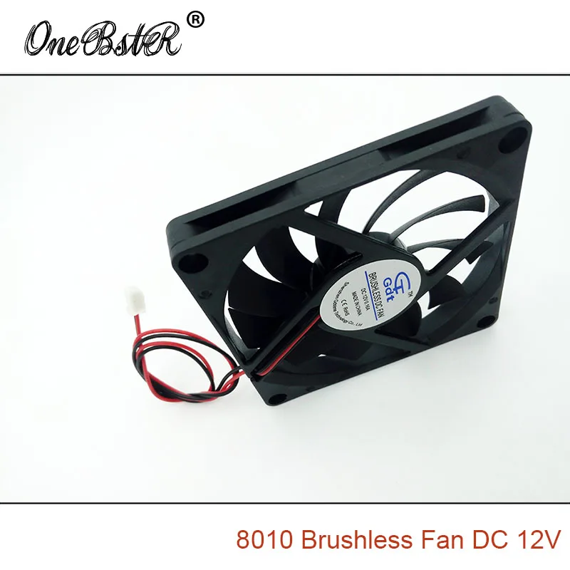 8010 DC 12V 0.15A бесщеточный вентилятор 80X80X10mm XH2.54 2Pin источник питания 80 мм 8 см