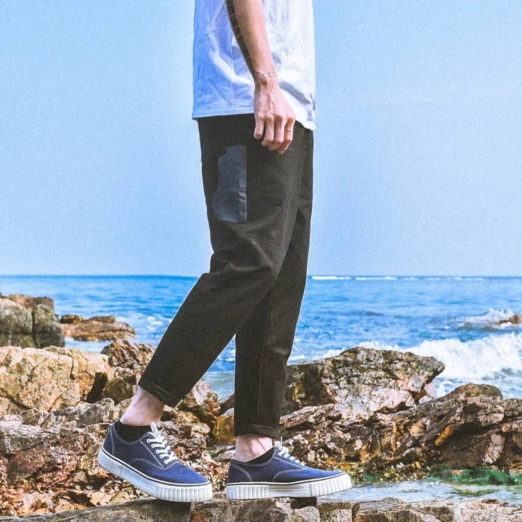 2017 весна/лето прилив бренд мужской случайные штаны тонкий девять футов |