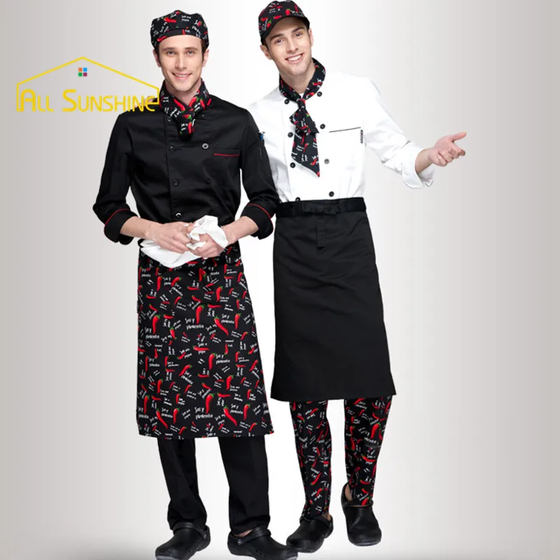 Забавные Кухонные фартуки для приготовления пищи ресторана отеля Чили Длинные