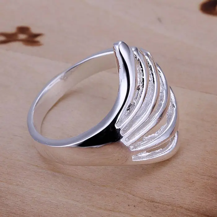 Посеребренные модные ювелирные изделия оптом кольцо с полым крылом/aqeajhla axwajpda