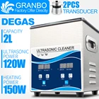 Ультразвуковой очиститель Granbo Digital 2L 120W с нагревательной ванной DEGAS для стоматологических инструментов часы-очки, детали для монет, удаление углерода