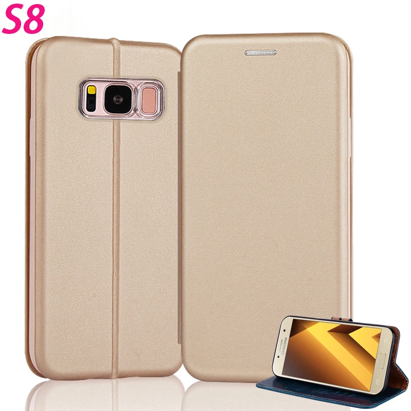 YonLinTan кожаный магнитный чехол для samsung galaxy S8 S 8 5 &quotОткидная задняя крышка