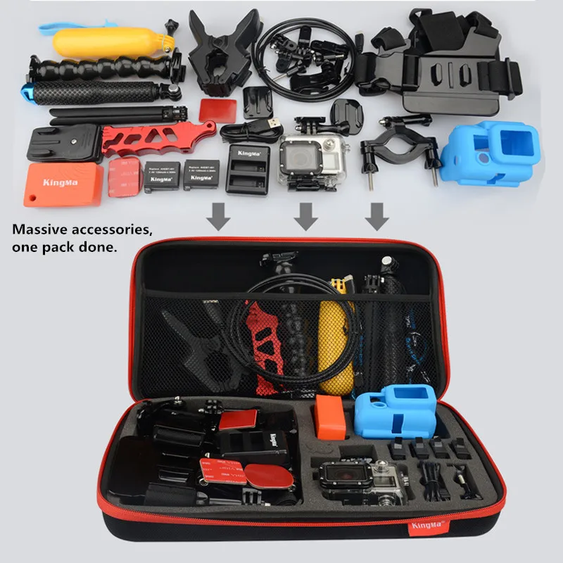 Portable Storage Bag Protective Carry Case EVA shockproof Box For Gopro hero 7 6 5 4 3 Xiaomi Yi Action Camera Accessories | Электроника