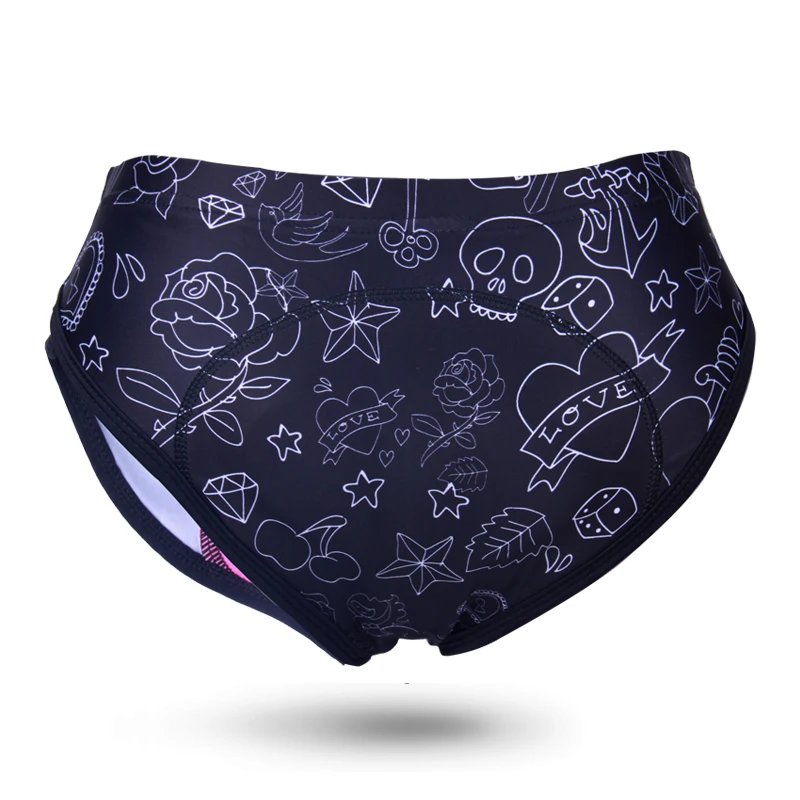 CoolMax женское нижнее белье для езды на велосипеде с мягкими вставками и черепом |