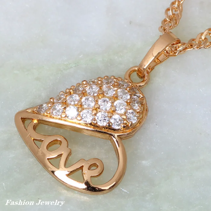 Женское колье с кулоном в виде сердца фианитом|necklace pendant women|necklace women pendantnecklace heart |