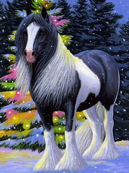 Y5423 Алмазная вышивка huacan Horse 5D Вышивка крестиком алмазная живопись пейзаж Стразы Полный квадратный алмазные мозаичные животные набор - Цвет: Y5423