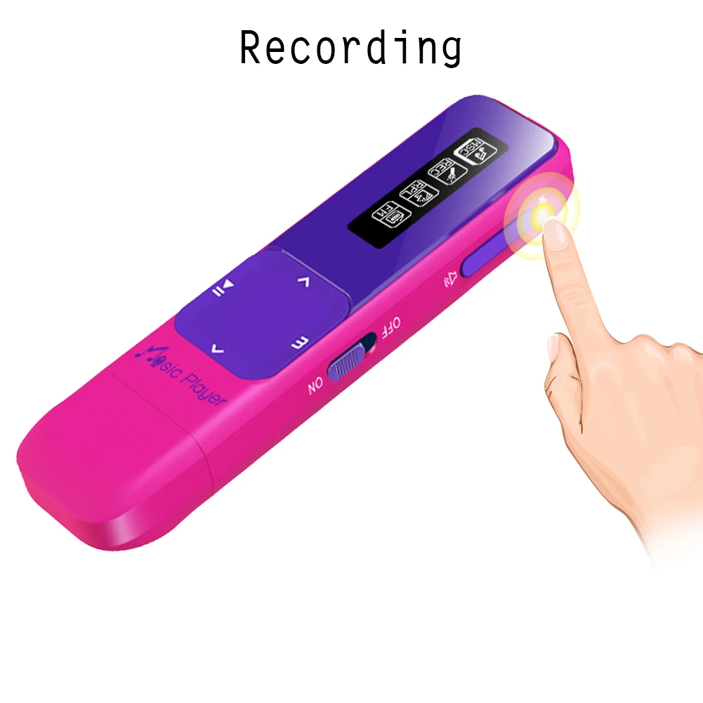 NEW mp3 player Mini Portable music bulit-in 8GB with FM/Recording Hifi lossless suite for running walking and climbing | Электроника