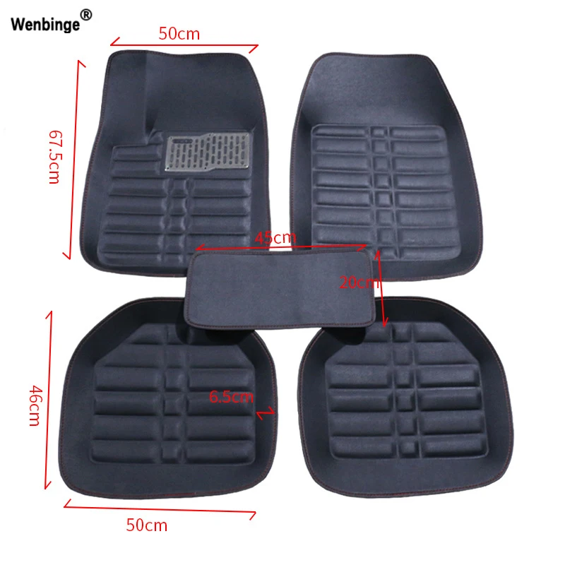 Wenbinge Universal car floor mat For Mercedes Benz w211 cla w212 e-classe gla w176 glk w245 gle a180 accessories styling |