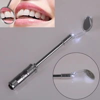 dentist mouth mirror with led light bright durable dental teeth whitening mirror oral health care tool reusable mini handle