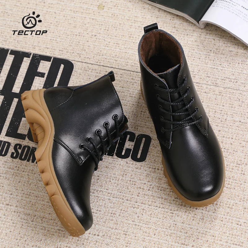 TECTOP Autumn Winter New Plus Velvet Warm Thick Women's Walking Shoes Whort Tube Waterproof Non-slip Casual | Спорт и