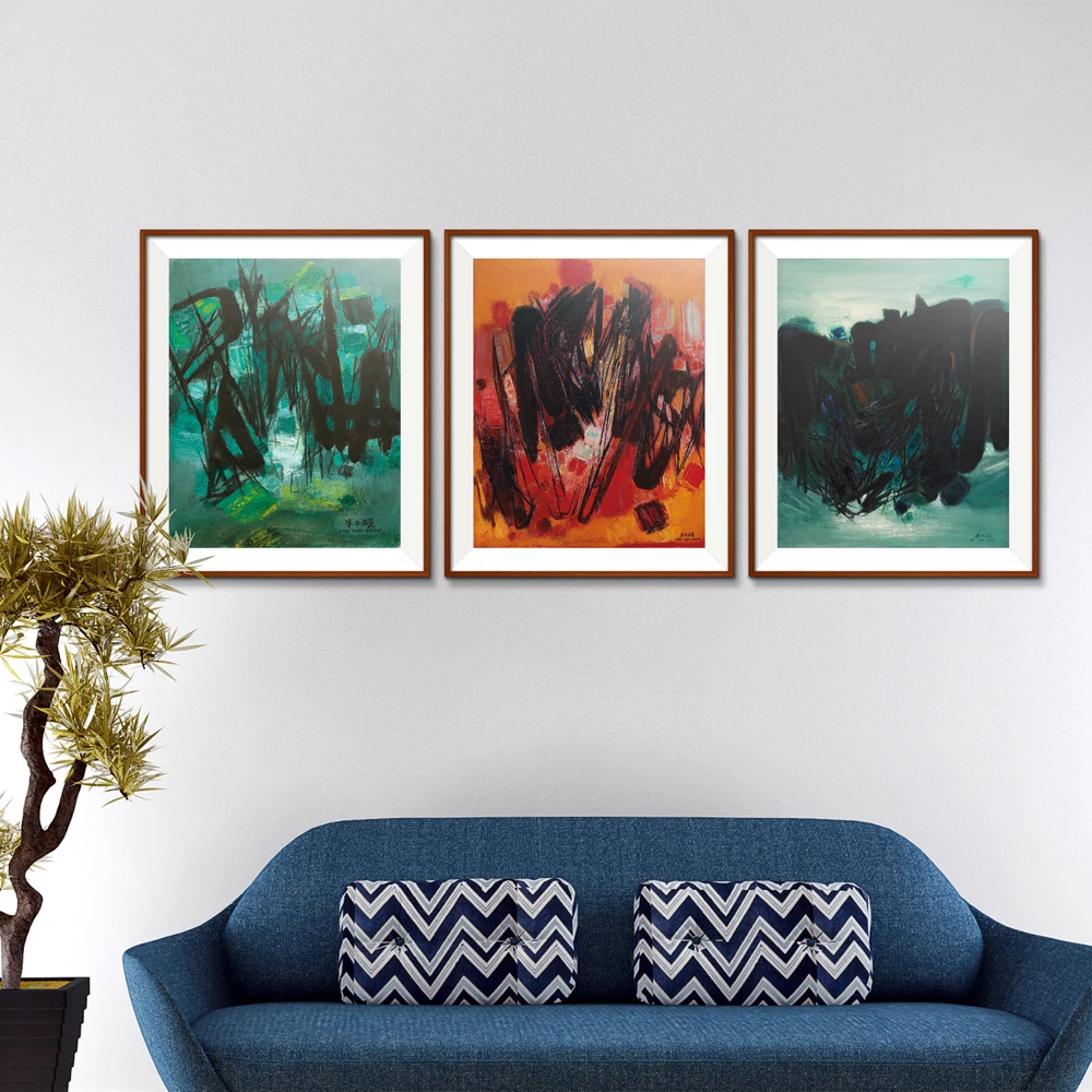 Граффити пейзаж аннотаци картина маслом бескаркасные Спрей Печать на холсте