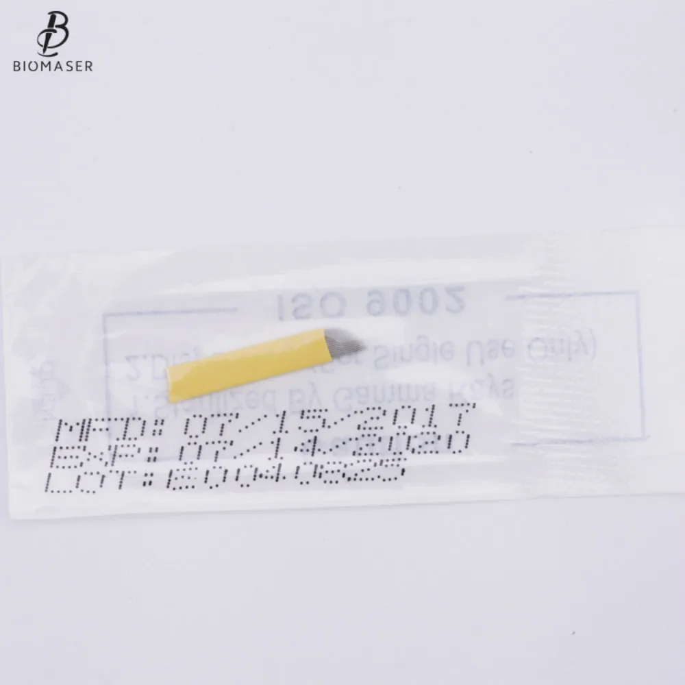 100 шт. иглы для татуажа микроблейдинг лезвия бровей перманентные перманентного