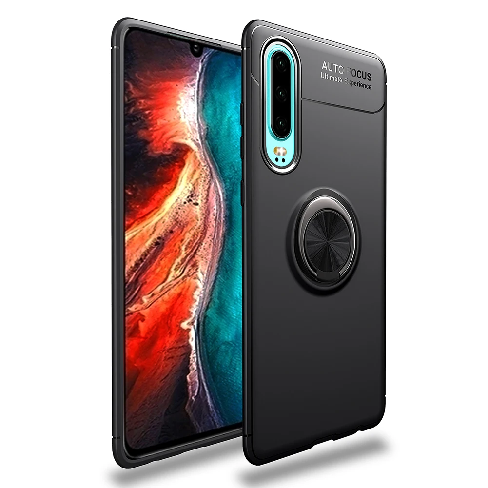 Чехол для Huawei P30 Pro автомобильный держатель подставка магнитный кронштейн кольцо