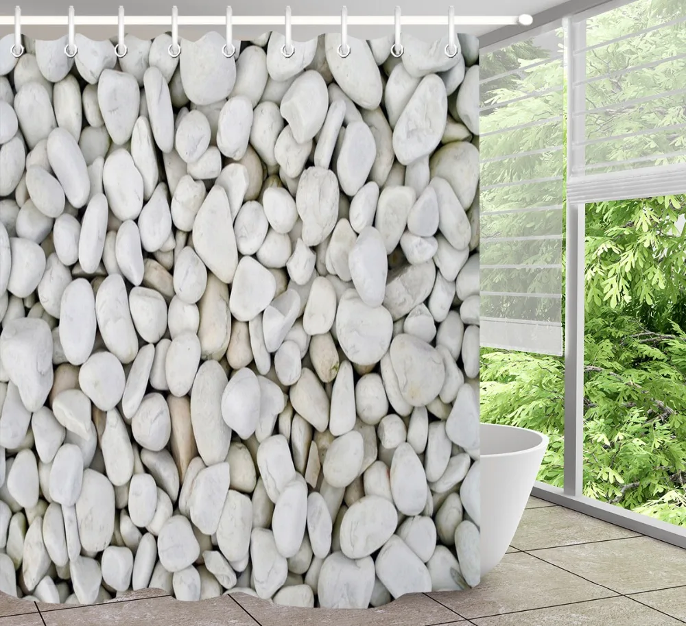 LB Массажная занавеска для душа с ковриком Nature Zen SPA Ванная Водонепроницаемая