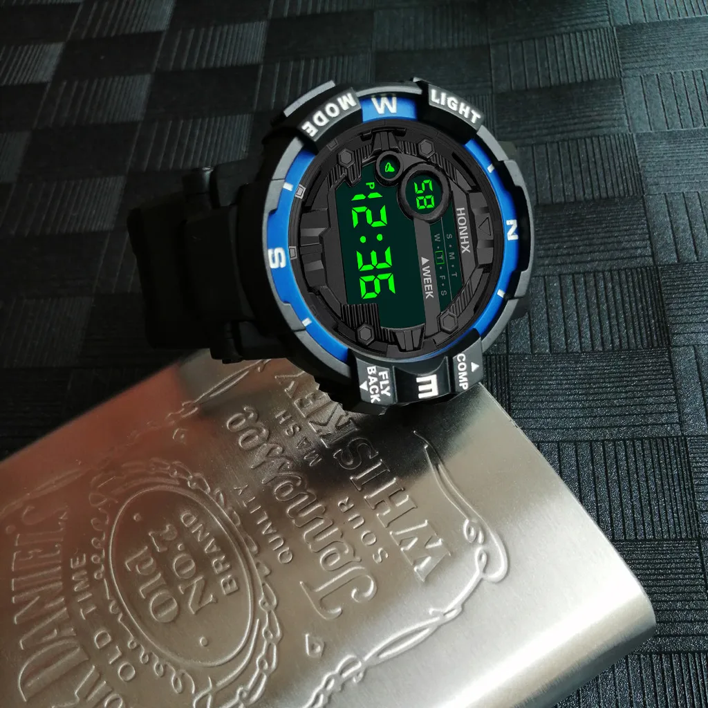 Reloj hombre, модные, мужские, водонепроницаемые, светодиодный, цифровой, с датой, военные, спортивные, резиновые, кварцевые часы, erkek kol saati