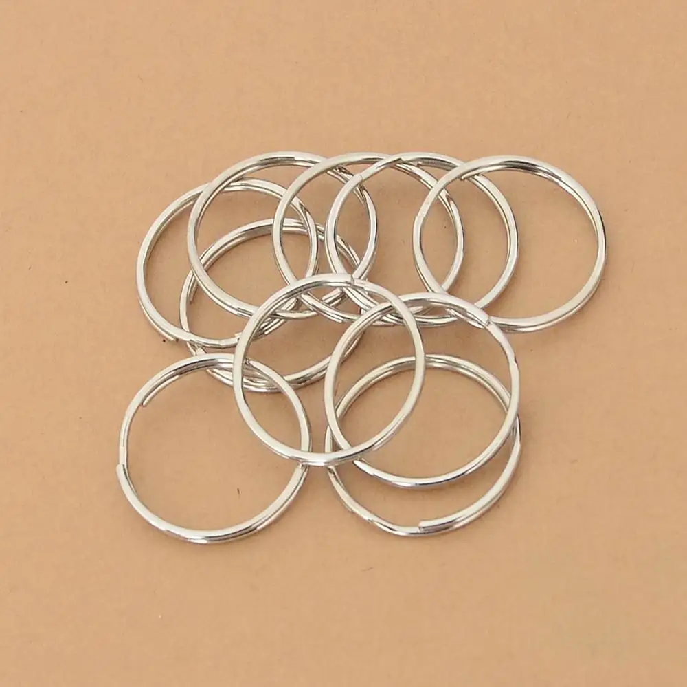 50 шт./лот металлический круглый брелок из сплава кольцо для самостоятельного