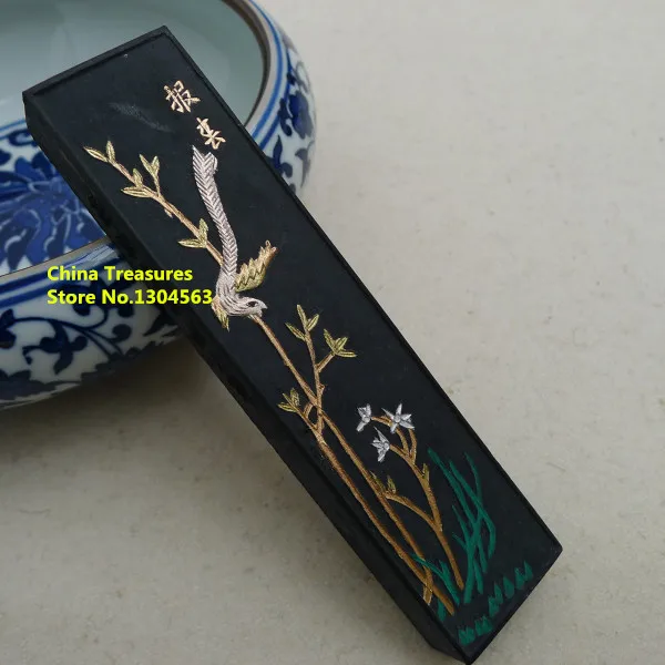 58g Chinese traditional ink sticks Solid inks Anhui old hukaiwen ink calligraphy ink Shan Guang Shui Se black color Hui Mo