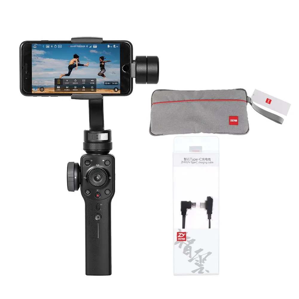 SM4-Black-Bag-Type c ZHIYUN Smooth 4 Q карданный 3-осевой w/фокус Pull& Zoom Ручной Стабилизатор для телефона, для iPhone XS XR X смартфон samsung S8 - Цвет: SM4-Black-Bag-Type c