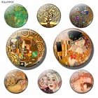 Магниты на холодильник GUSTAV KLIMT, 30 мм, симпатичная девушка, магнит на холодильник из стекла, Современные художественные украшения, милый ретро домашний декор