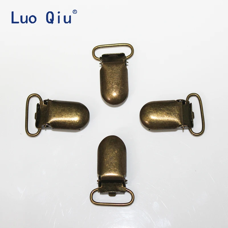 Luo Qiu 300 шт./лот U форма 35*20 мм бронзовые зажимы на подтяжках для брюк зажим одежды
