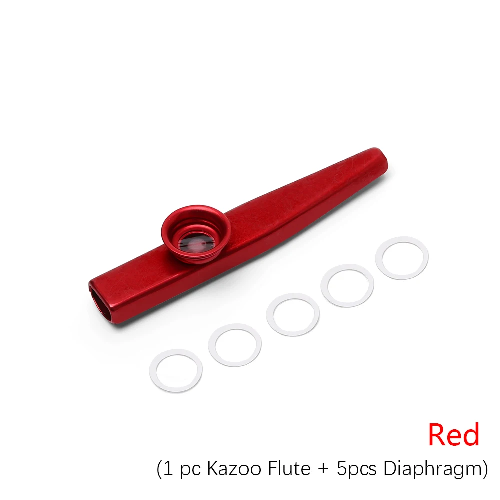 Красный 6 цветов kazoo легкий портативный для начинающих флейта любителей музыки опционально деревянный духовой инструмент простой дизайн - Цвет: Красный