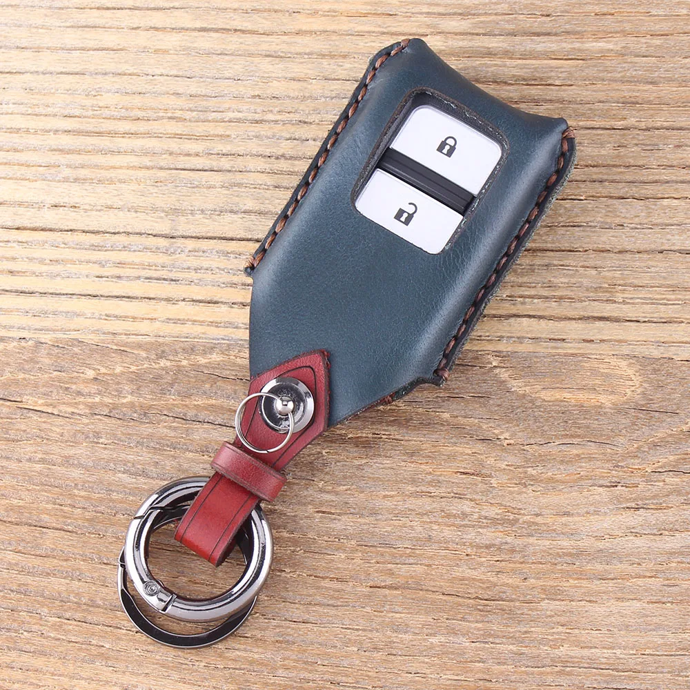 KEYYOU из натуральной кожи 2 кнопки дистанционного ключа автомобиля чехол для Honda hr-v таможенный приходной ордер XR-V CRIDER Accord Spirior пилотный гражданский оболочки крышки - Количество кнопок: Color 1