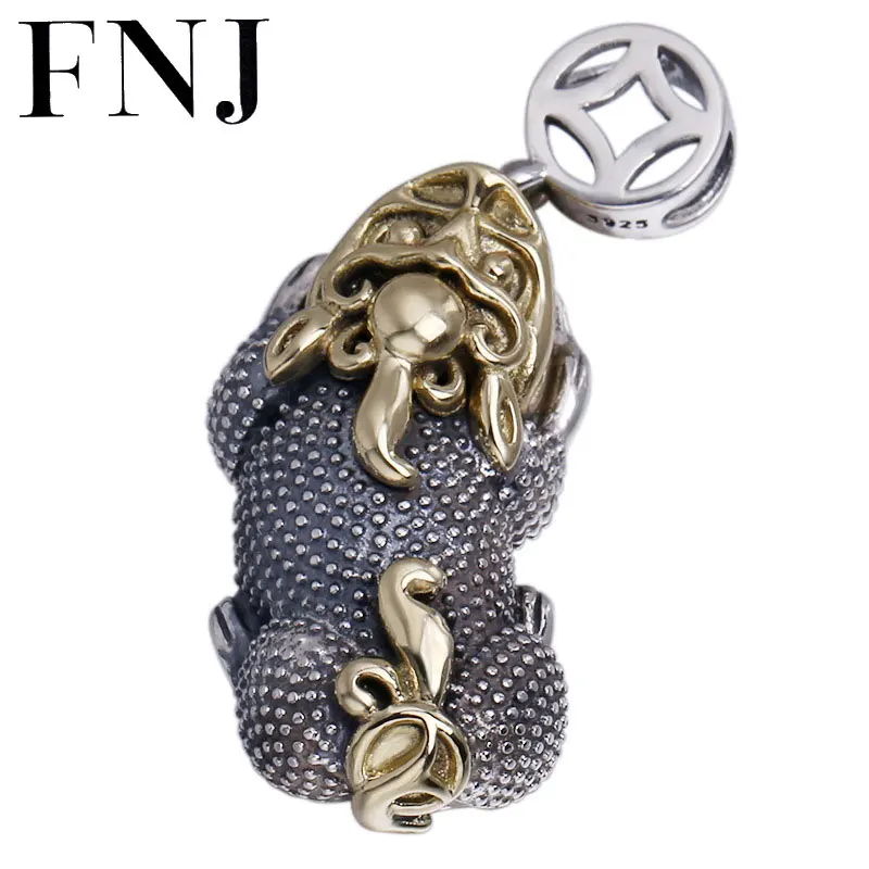 

FNJ 925 Silver Pixiu Pendant Fashion Lucky Animal Hang Original Pure S925 Thai Silver Pendants for Women Jewelry Making