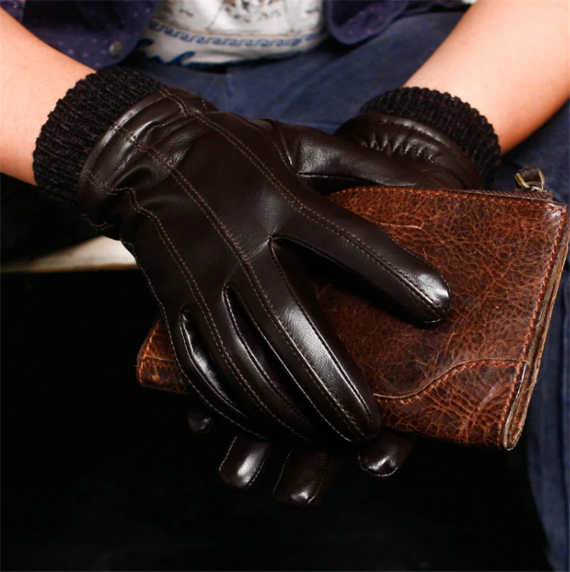 Мужские кожаные перчатки из овечьей кожи мужские | Аксессуары для одежды