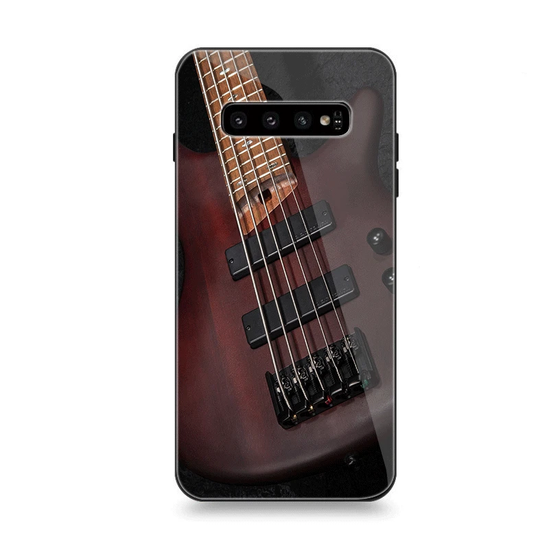 Стеклянный чехол для телефона Samsung A40 A50 A10 A20 A30 A60 A70 S10 S7 Edge S8 S9 Plus Note 8 9 бас гитары