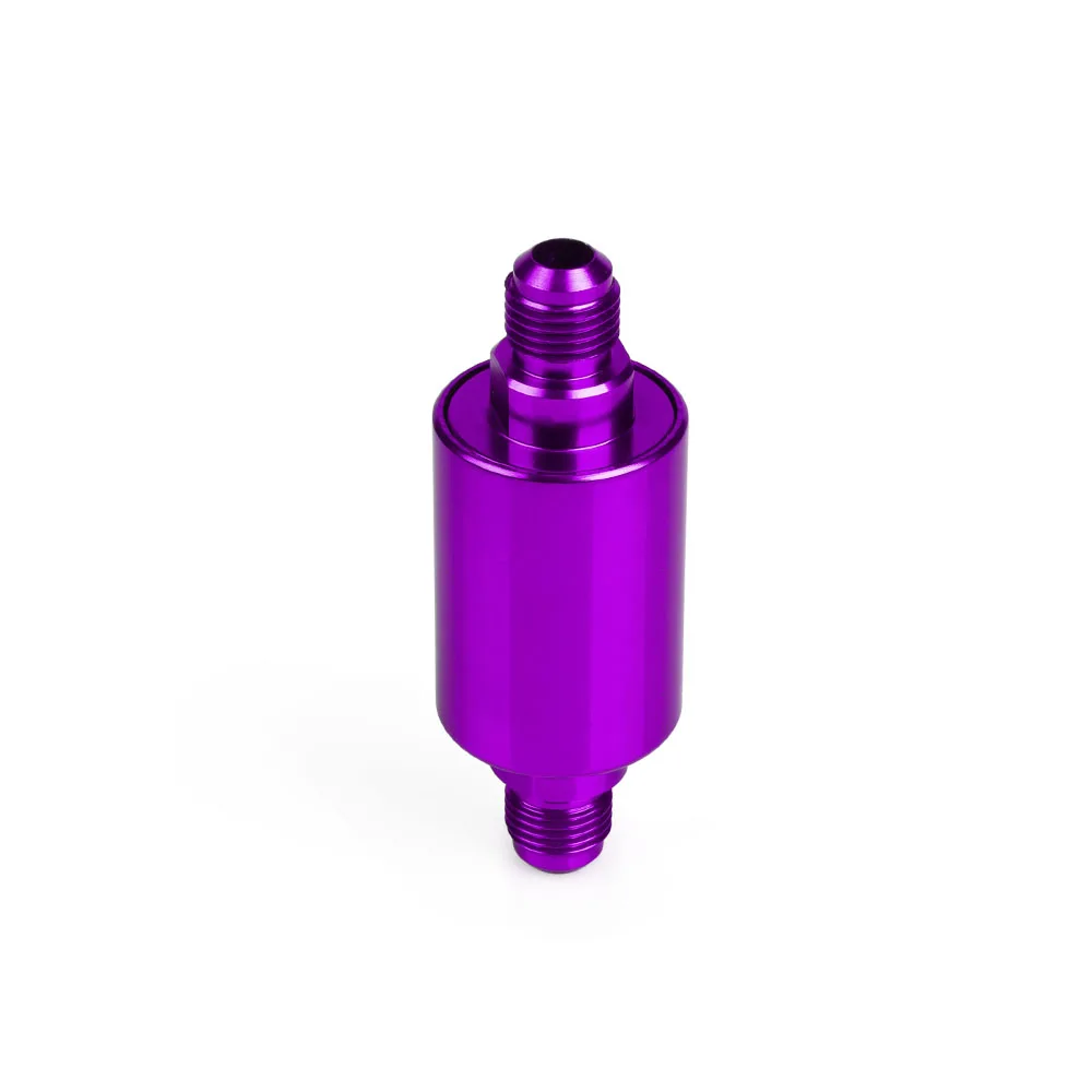 Purple RASTP Высококачественный Универсальный алюминиевый топливный фильтр AN6 с медным фильтром 100 мкм RS-OFI002 - Цвет: Purple