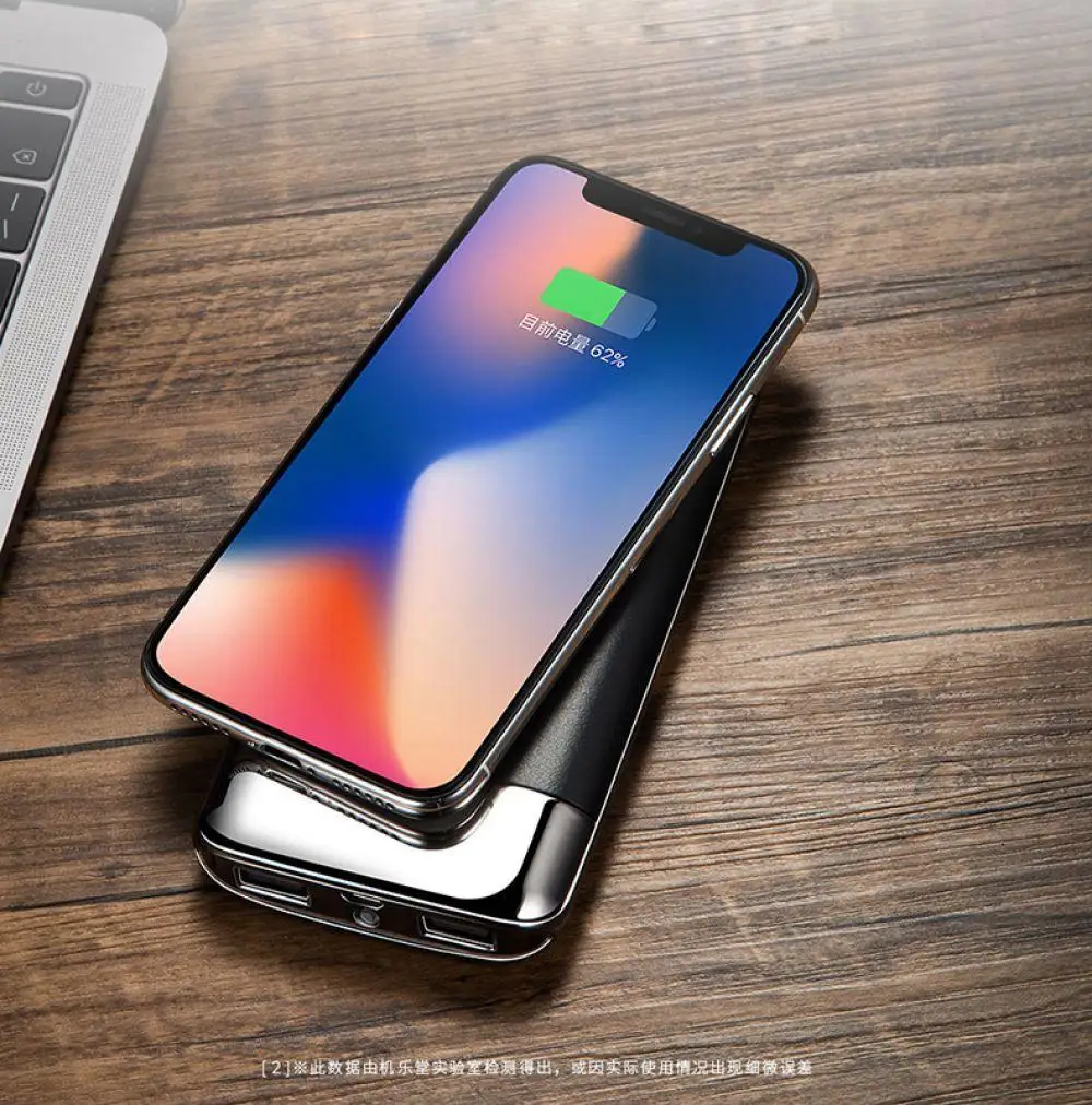 30000mah Power Bank External Battery Built-in Wireless Charger Powerbank Portable QI for iPhone XS Max 8 | Мобильные телефоны и