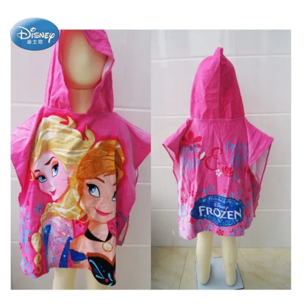 frozen elsa and anna Дисней, хлопок, Simba, Минни, для маленьких девочек и мальчиков, с капюшоном, полотенце-накидка впитывающий халат, для малышей, банное полотенце, 50X115 см - Цвет: frozen elsa and anna