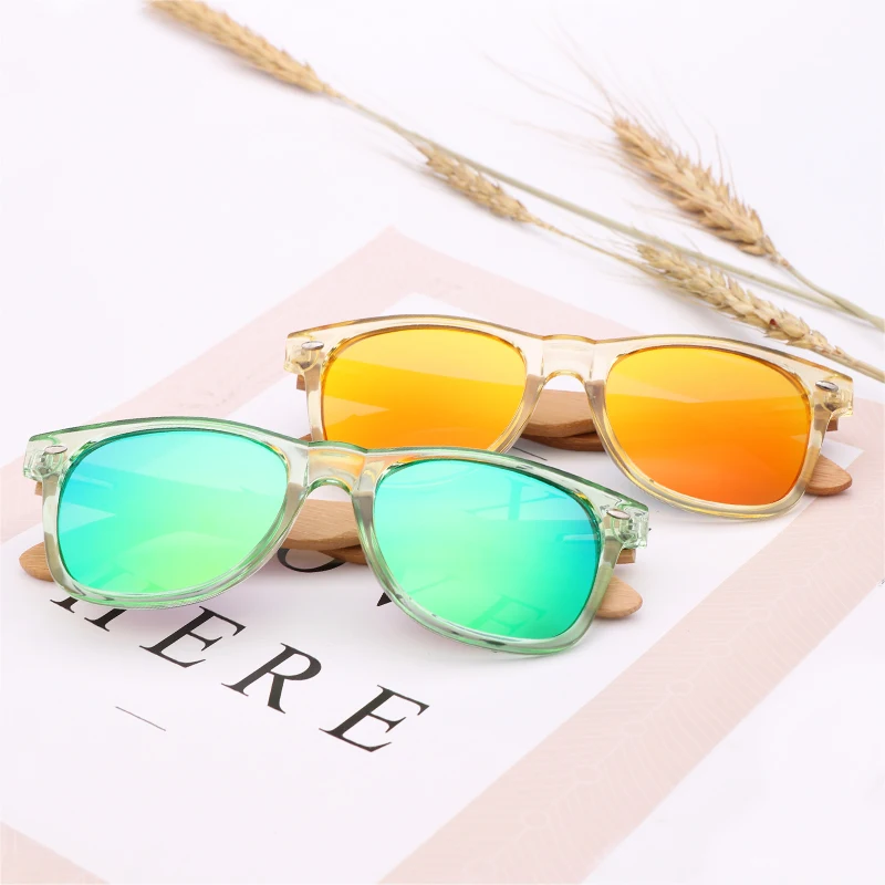 

New fashionable lady's glasses pure handmade bamboo Sunglasses personality transparent Frame Sunglasses Polarized TAC lens