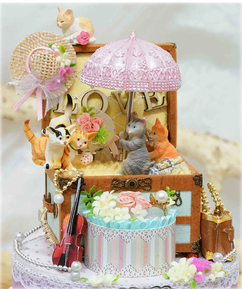 DIY деревянный кукольный дом Miniaturas с мебелью DIY Миниатюрные домики кукольный домик игрушки для детей Рождественский подарок на день рождения для девочек Y06