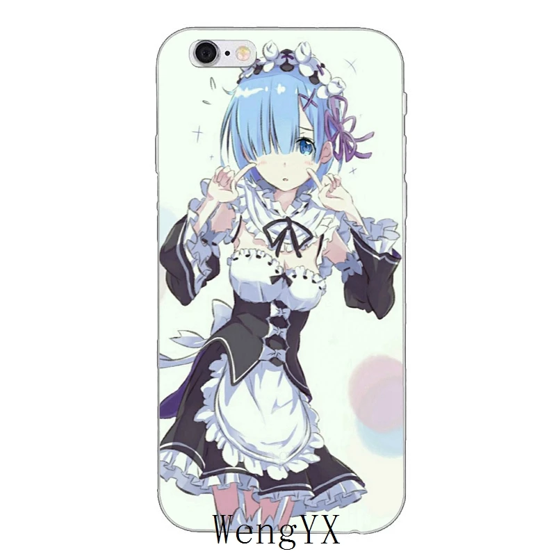 Японское аниме милая девушка Rem Re Zero тонкий силиконовый мягкий чехол для телефона
