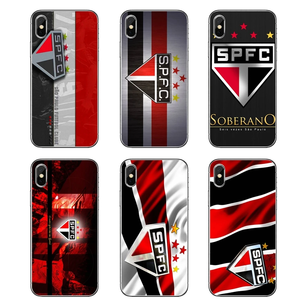 Для Xiaomi Mi A1 A2 5X 6X 8 lite SE Pro Max Mix 2 2S 3 Mi5 Mi5S Sao Paulo FC SPFC Футбол Логотип Прозрачный чехол из