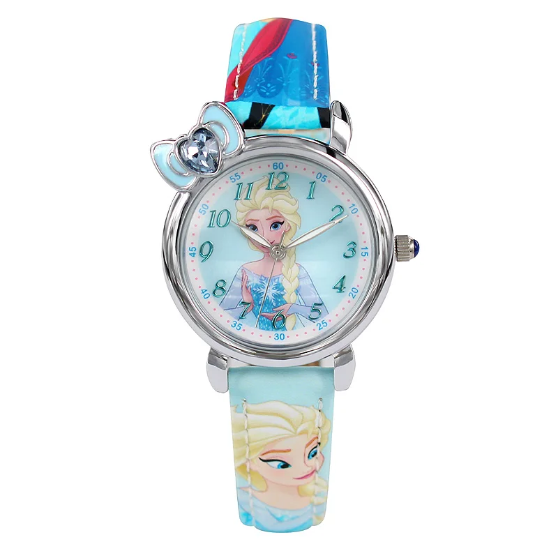 Часы с бантом детские кварцевые красивые наручные часы принцессой и