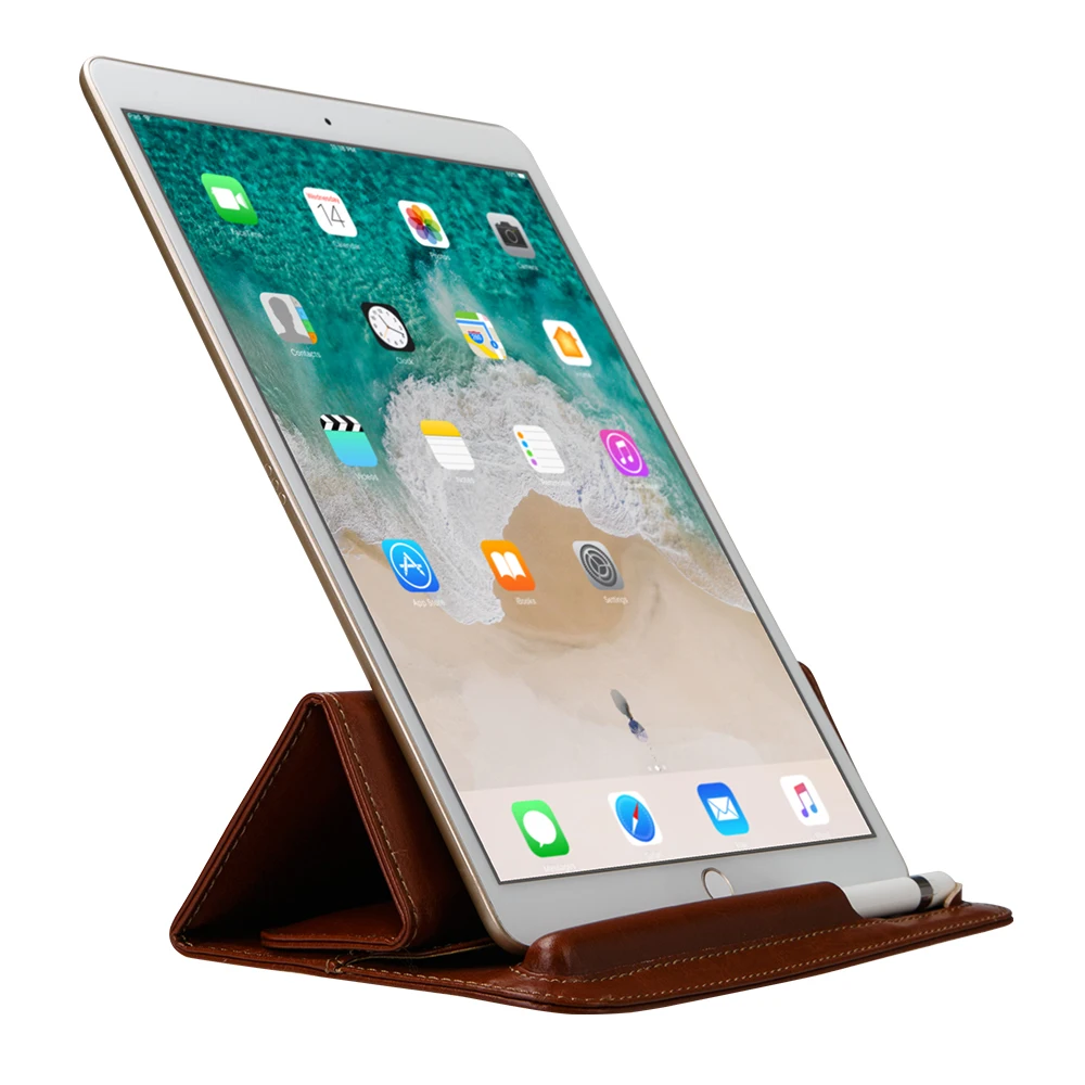 Роскошный кожаный чехол для iPad Pro 10 5 2017 Фолиант рукавом сумка с карандашница слот
