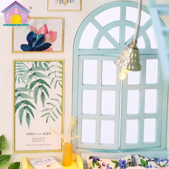 Хонда Кукольный дом DIY Миниатюрный домик модель деревянные игрушки мебели Casa De