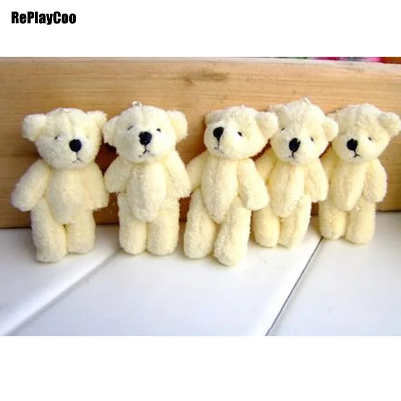 150Pcs/LotMini плюшевый медведь мягкие плюшевые игрушки 4/6 см Футболка Принт